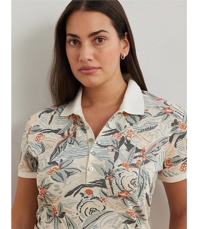 Lauren Ralph Lauren Plus Size Embroidered Polo Shirt | The