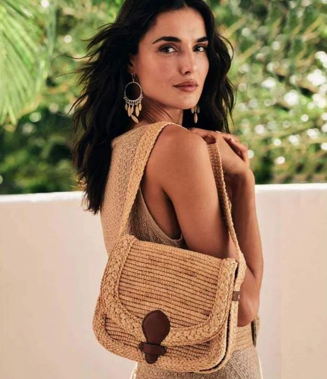 Lauren Ralph Lauren＊Raffia Small Colbie Messenger Crossbody Lauren Ralph Lauren Raffia Small Colbie Messenger Crossbody
