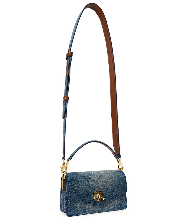 Lauren Ralph Lauren＊Raffia Small Colbie Messenger Crossbody Lauren Ralph Lauren Raffia Small Colbie Messenger Crossbody