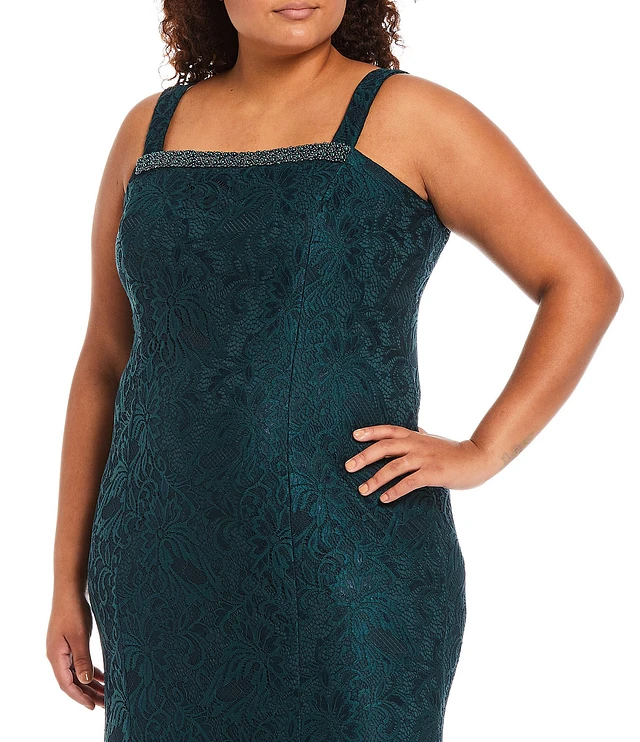 Le bos plus embroidered bodice gown hot sale