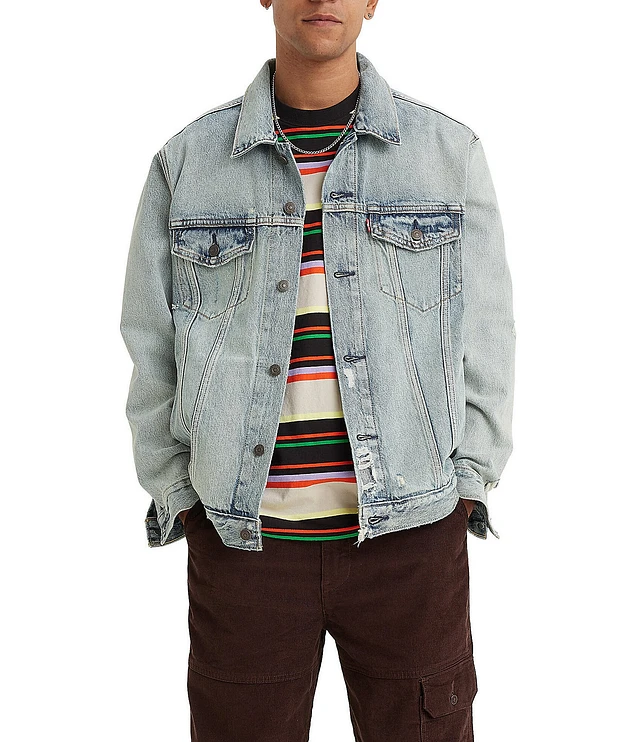 LEVI’S / リーバイス RELAXED FIT BOA DENIM JACKET BIG SIZE Relaxed Fit Trucker Jacket - Medium Wash | Levi's® US