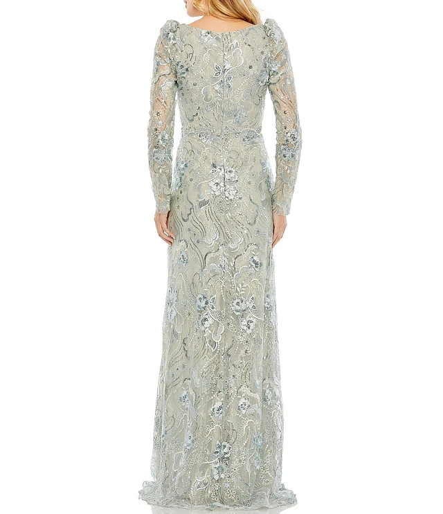 ●Mac Duggal●ブロケード ワンショルダー フローラル ガウン 00000000_zi_71a48cbd-44ac-4d16