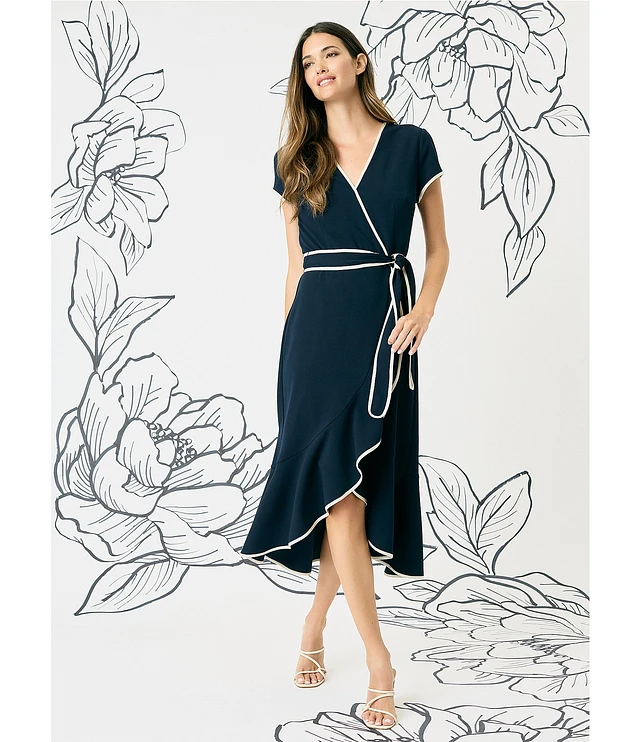 Maggy london tie front midi dress deals