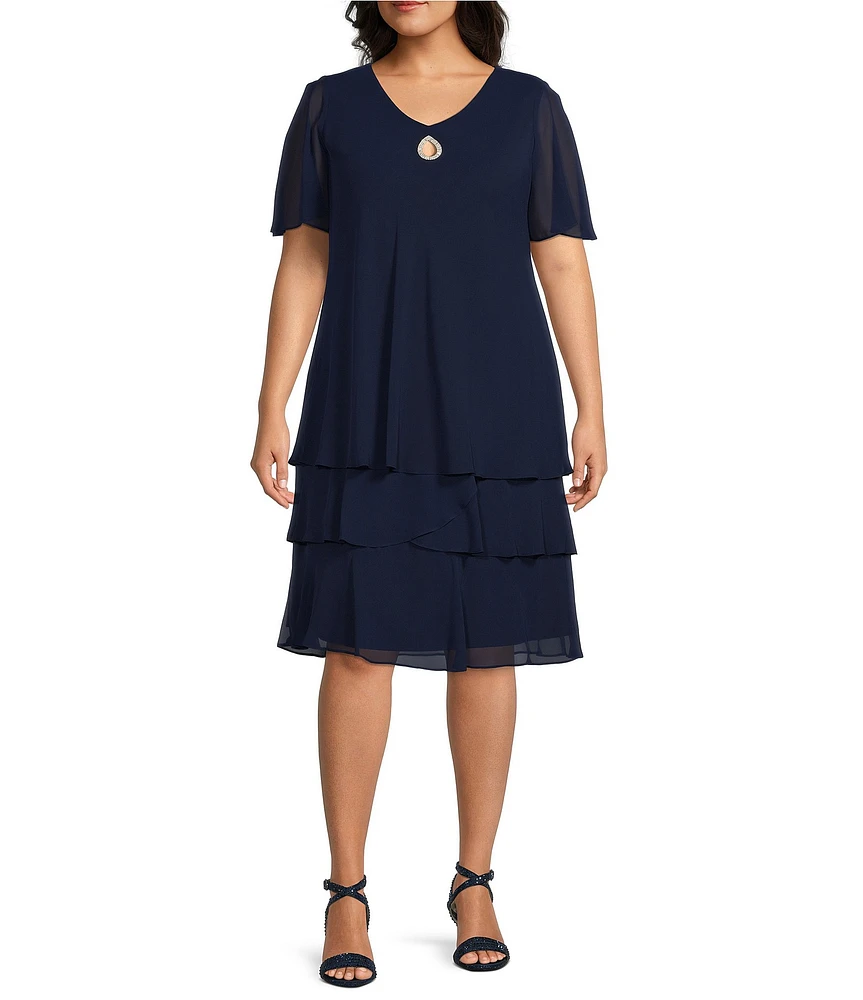 Dillard's plus size cocktail dresses cheap