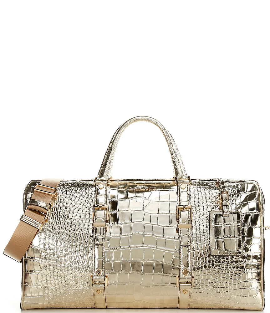 Michael Kors Bedford Travel Extra-Large Metallic Crocodile