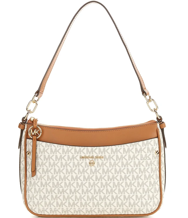 ★Michael Kors★Jet Set Medium Top Zip Pochette 関税込 Michael Kors Jet Set Logo Medium Pochette Crossbody Bag