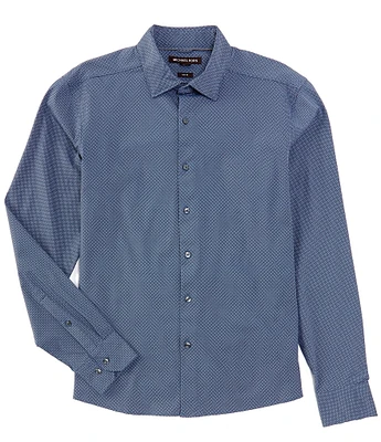 Michael Kors Men's Slim-Fit Stretch Micro Stripe Long-Sleeve