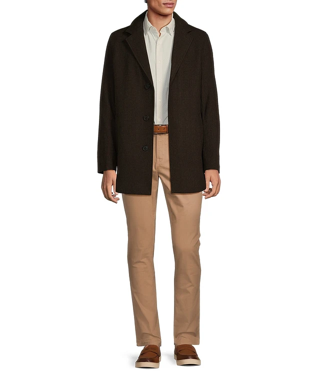 Michael kors wool blend scarf coat best sale