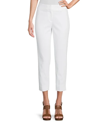 Michael Kors Izzy online Mid-Rise Cropped Skinny Jeans w/ Flounce Hem