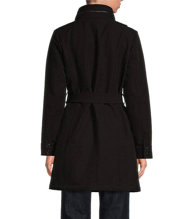 MICHAEL Michael Kors Stand Collar Belted Zip Front Anorak