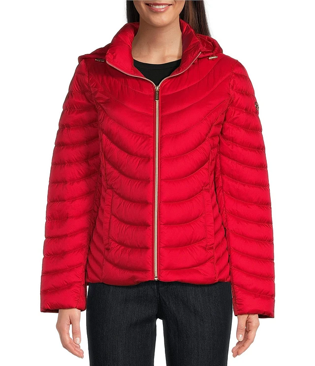 Michael michael kors removable hood zip front coat 2025