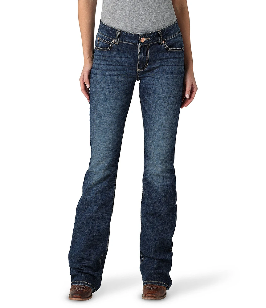 Wrangler® Mid Rise #double;W#double; Stitch Back Pocket Bootcut