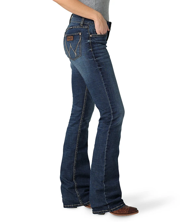 Wrangler® Mid Rise #double;W#double; Stitch Back Pocket Bootcut