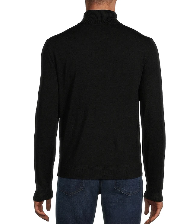 Murano Performance Textured Long Sleeve Turtleneck Sweater