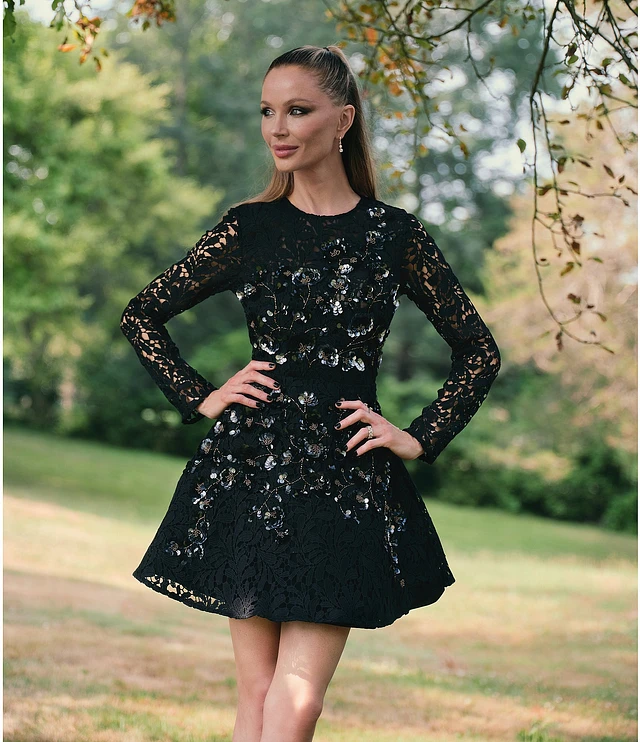 Marchesa Muse by Marchesa Iris Schiffli Lace Floral
