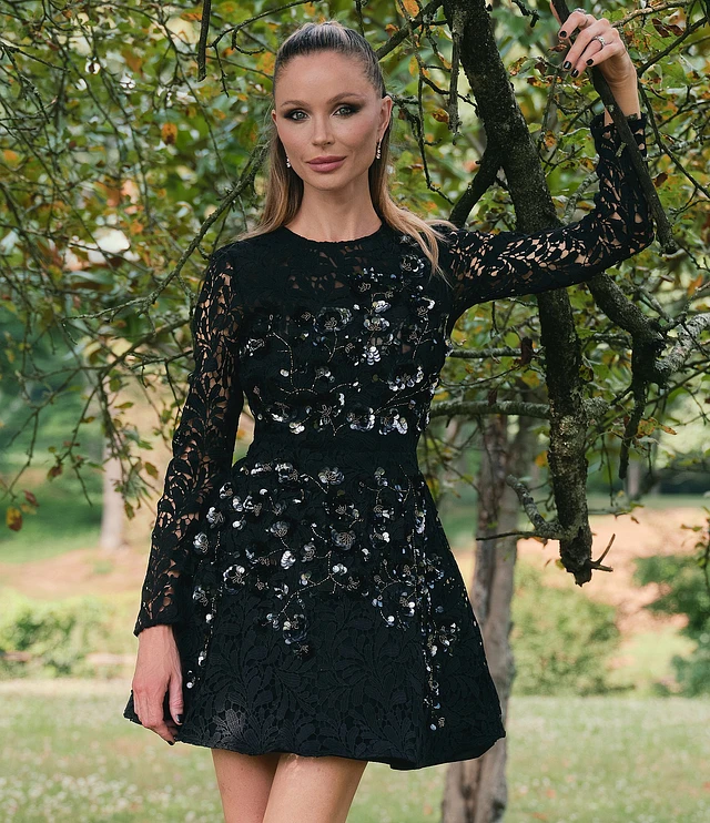 Marchesa Muse by Marchesa Iris Schiffli Lace Floral
