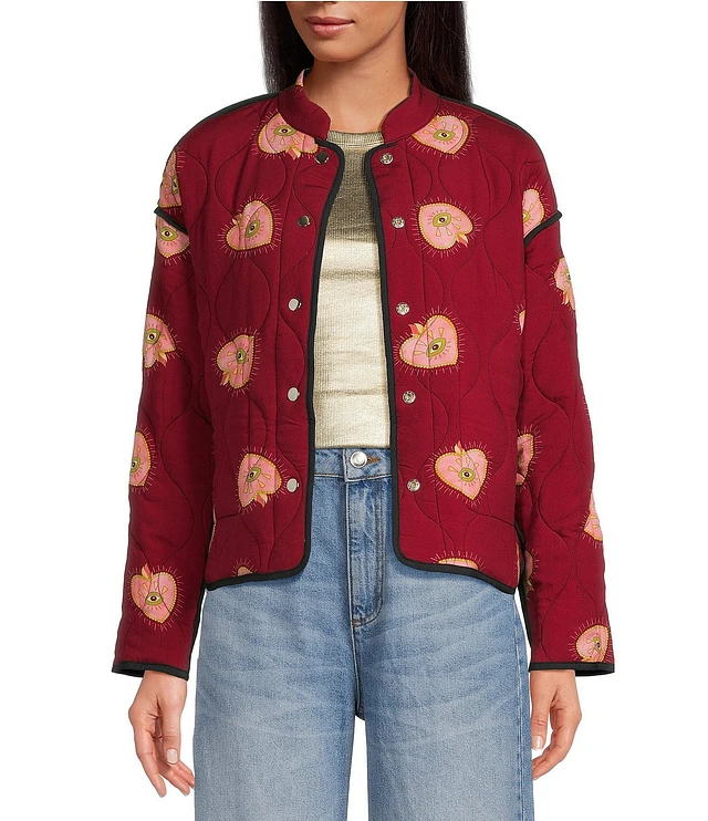 Never Fully Dressed Reversible Quilted Mystical Print Banded