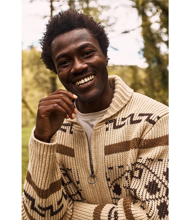 Pendleton men's westerley full zip sweater hot sale