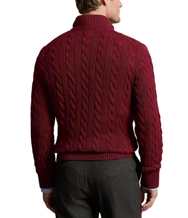 Compare Polo Ralph Lauren Big & Tall Cable Knit Cotton Quarter-Zip