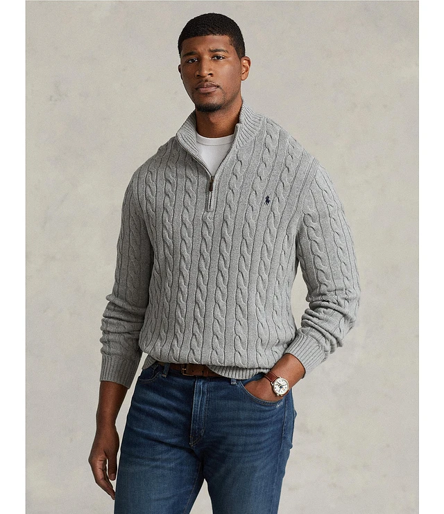 トップス Ralph Lauren Paneled Cable-Knit Quarter-Zip