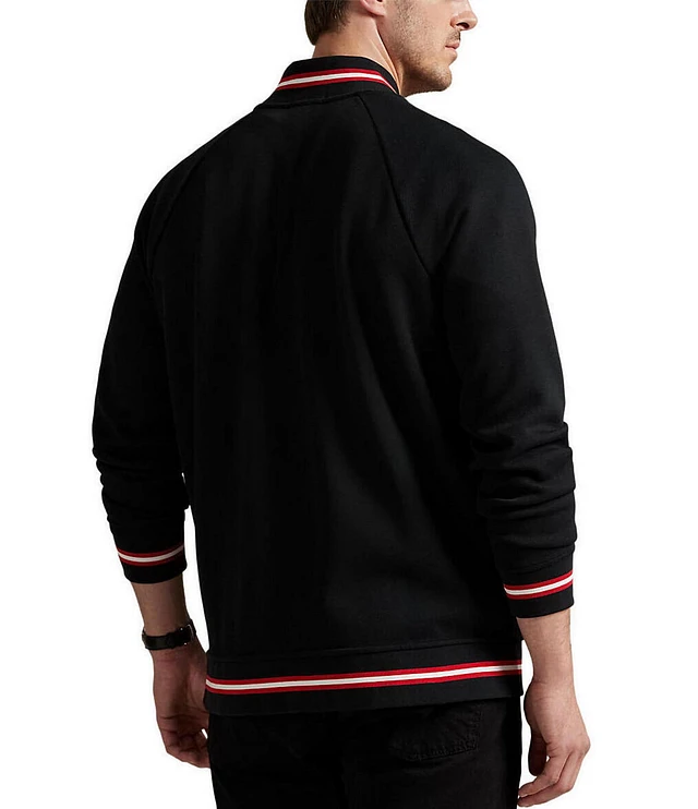 Polo Ralph Lauren Racing Stripe Double-Knit Bomber Jacket at
