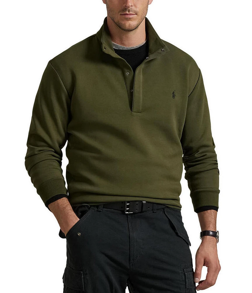 Polo Ralph Lauren's Fleece Mockneck Mockneck. Quarter-snapped placket. shops