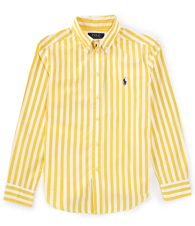 セール(SALE)開催中！ファッション通販 8-20 Boys Big Lauren Ralph Polo Long-Sleeve Oxford Striped トップス