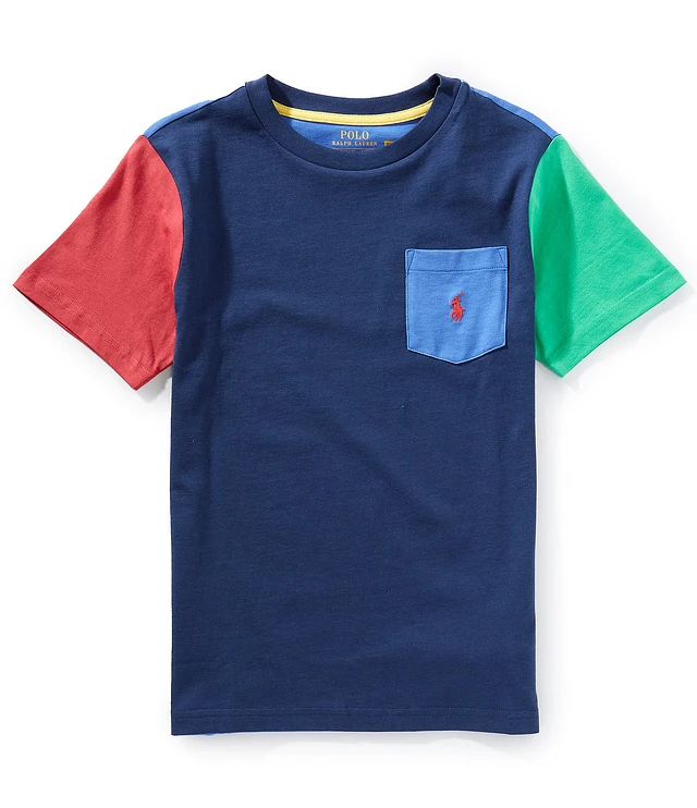 Polo Ralph Lauren Big Boys 8-20 Short-Sleeve Color-Blocked Polo Ralph Lauren Big Boys 8-20 Short-Sleeve Color-Blocked
