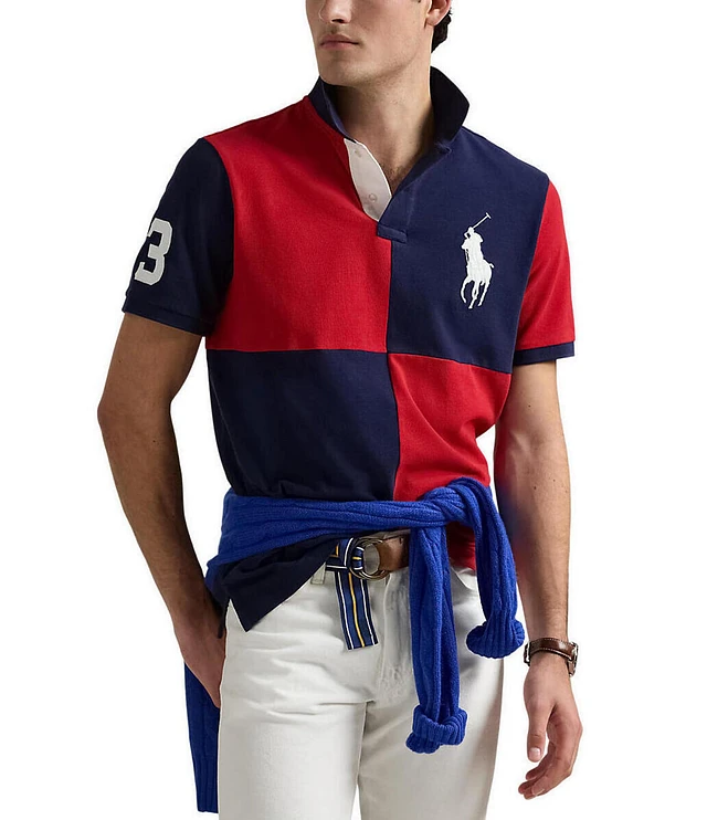Polo Ralph Lauren Classic Fit Big Pony Color Block Mesh Short