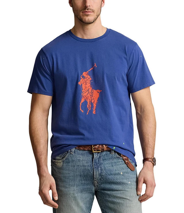 【Polo Ralph Lauren】Mens Crew Neck Big Pony T-Shirt☆ Big Pony Jersey T-Shirt