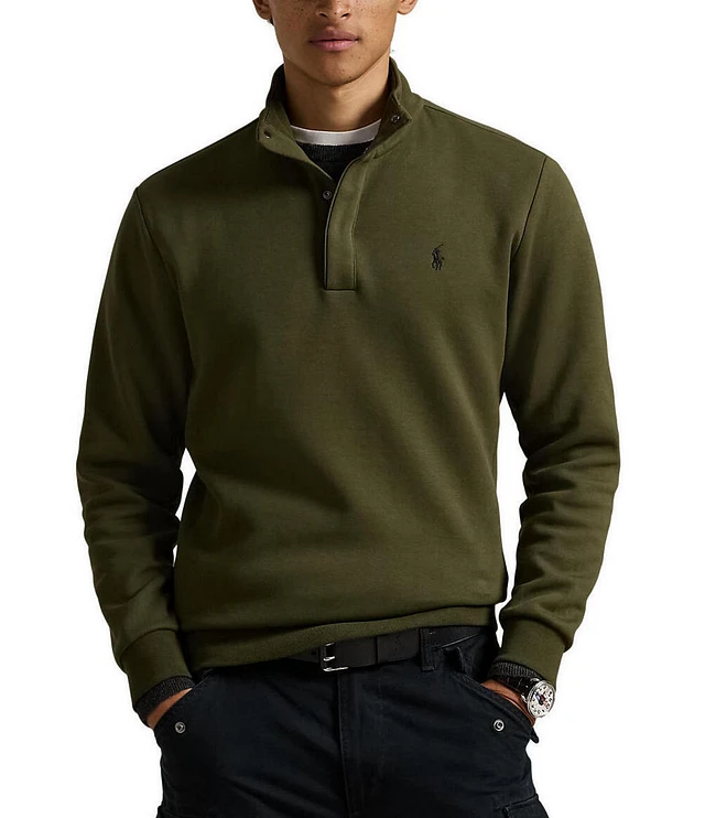 Polo Ralph Lauren Double-Knit Quarter Snap Pullover | The