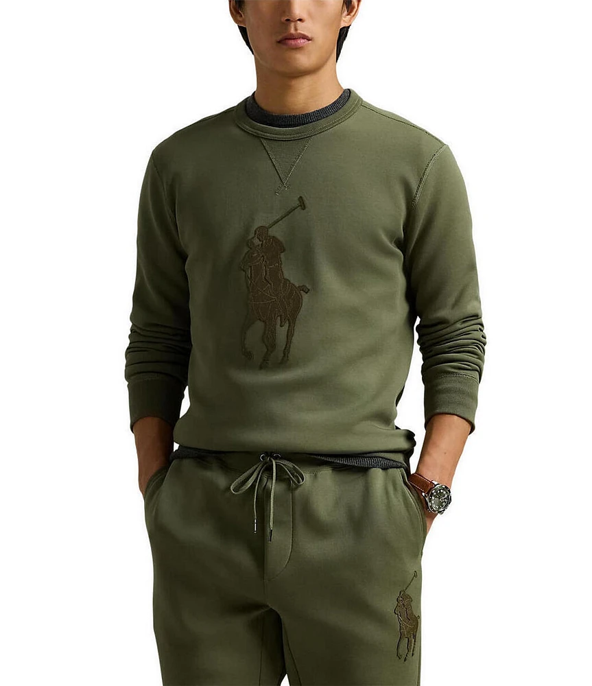 Polo Ralph Lauren Leather-Pony Double-Knit Sweatshirt | The