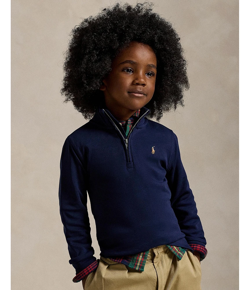 Polo Ralph Lauren Little Boys Long-Sleeve Quarter-Zip Interlock