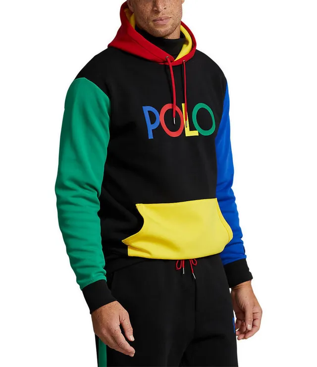 Polo Ralph Lauren Logo Color-Blocked Double-Knit Hoodie at