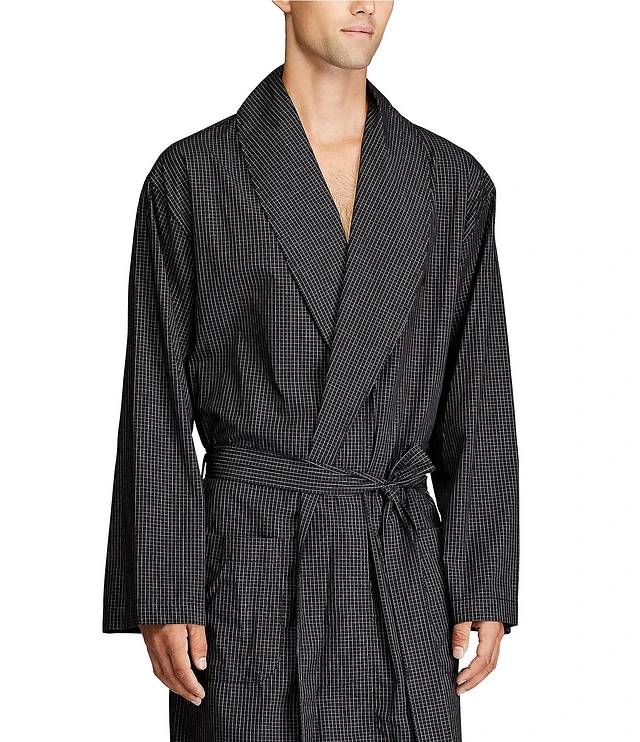 Ralph lauren plaid robe best sale