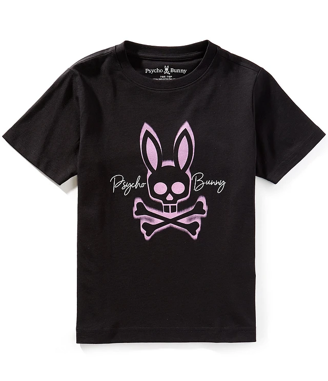 【CPGN STUDIO】Skate Bunny Short Sleeve T-shirt Psycho Bunny Little/Big Boys Short Sleeve Silverdale Water