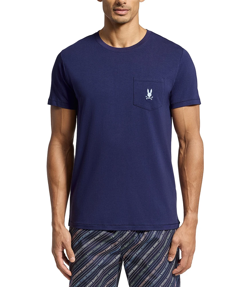Psycho Bunny Short Sleeve Jersey Pocket Embroidered Bunny