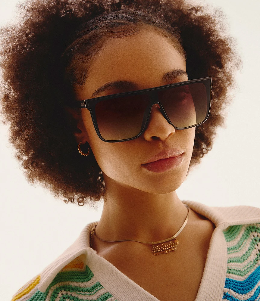 S.P.トルナイト プリズマ QUAY Unisex Nightfall Medium 49mm Shield Sunglasses at CoolSprings
