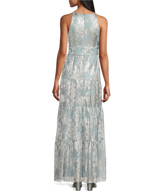 【DKNY】アブストラクトプリント ベルト付き ミディドレス DKNY Women's Sleeveless Side Drape Midi Dress, Black, 4 at