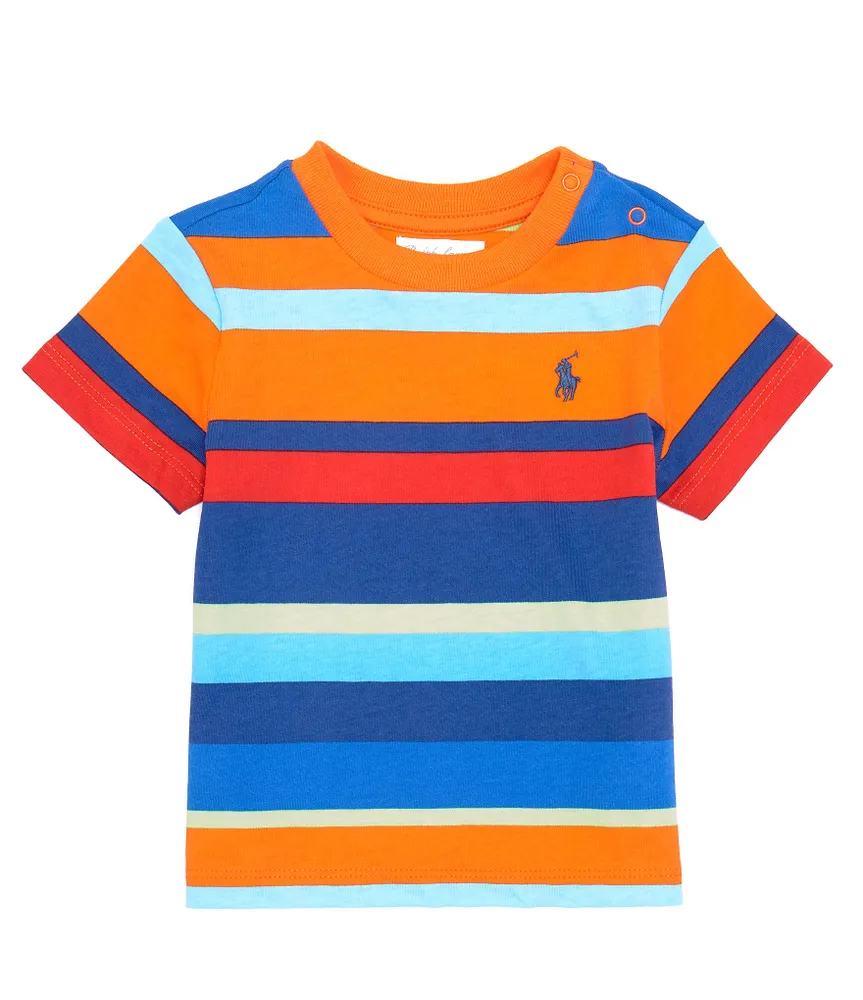 Ralph Lauren Baby Boys 3 24 Months Short Sleeve Striped Jersey T