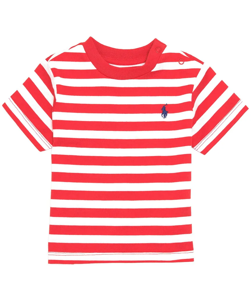 Ralph Lauren Baby Boys 3 24 Months Short Sleeve Striped Jersey T