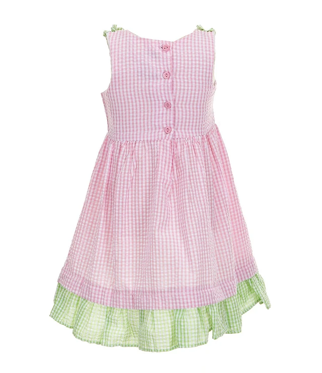 Zunie Little Girls 4-6X Sleeveless Daisy-Crocheted Bodice