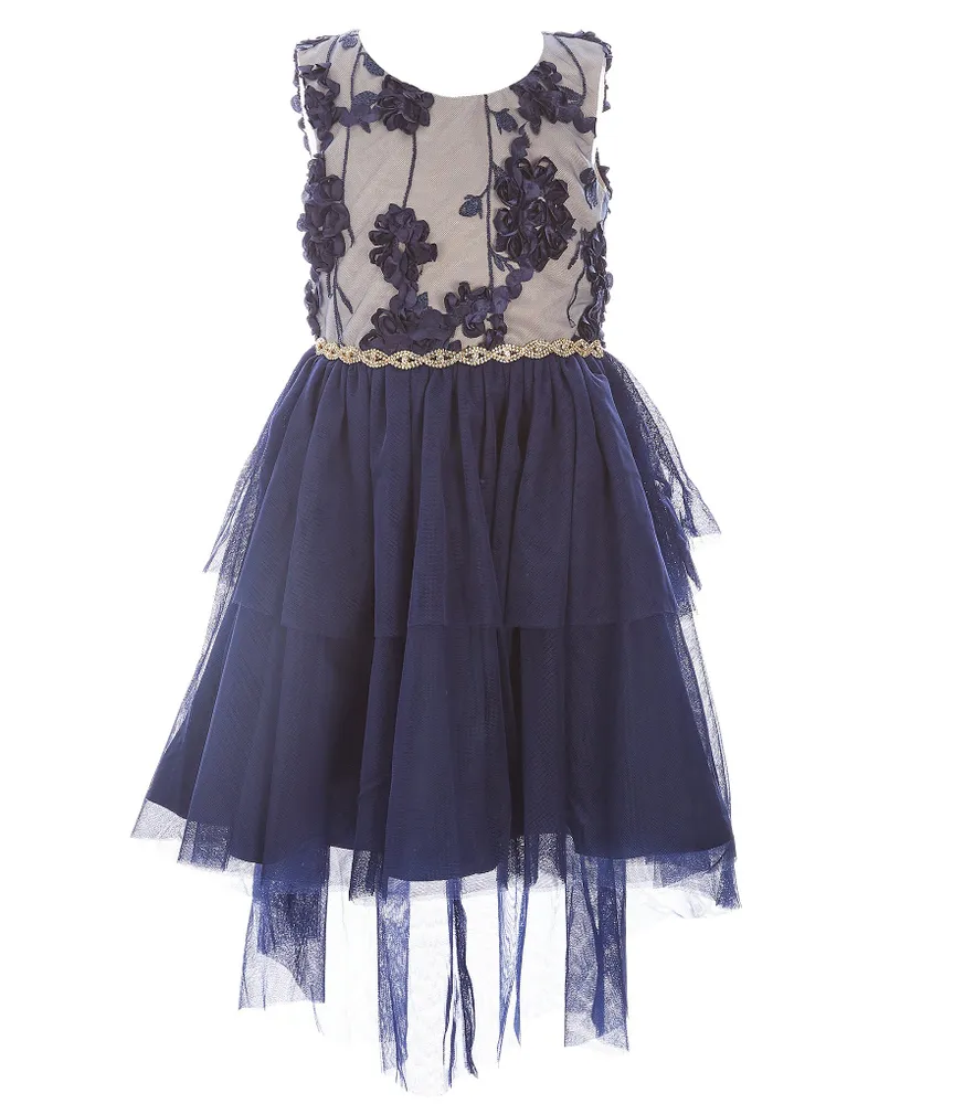 Robe Fille Rare Editions Taille 6x - Bleue, Sans Manches, Longueur Genou, Neuve Sans étiquettes