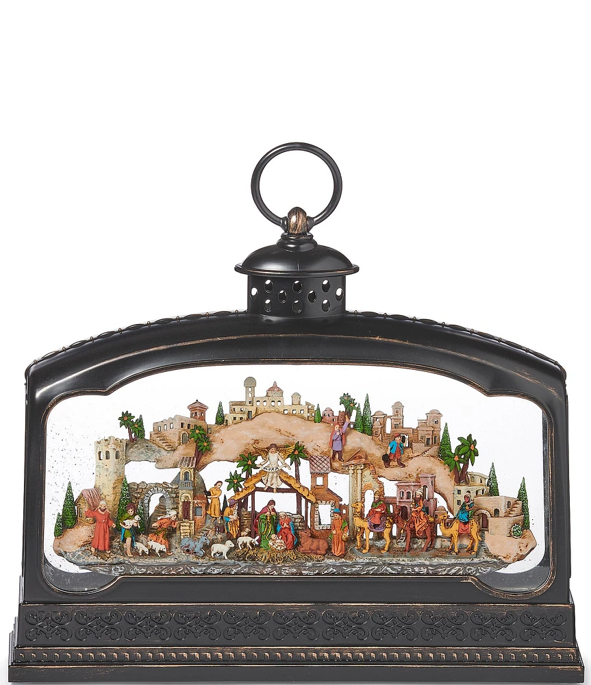 Roman 9.5#double; LED Musical Swirl Nativity Lantern Lighted Christmas ...