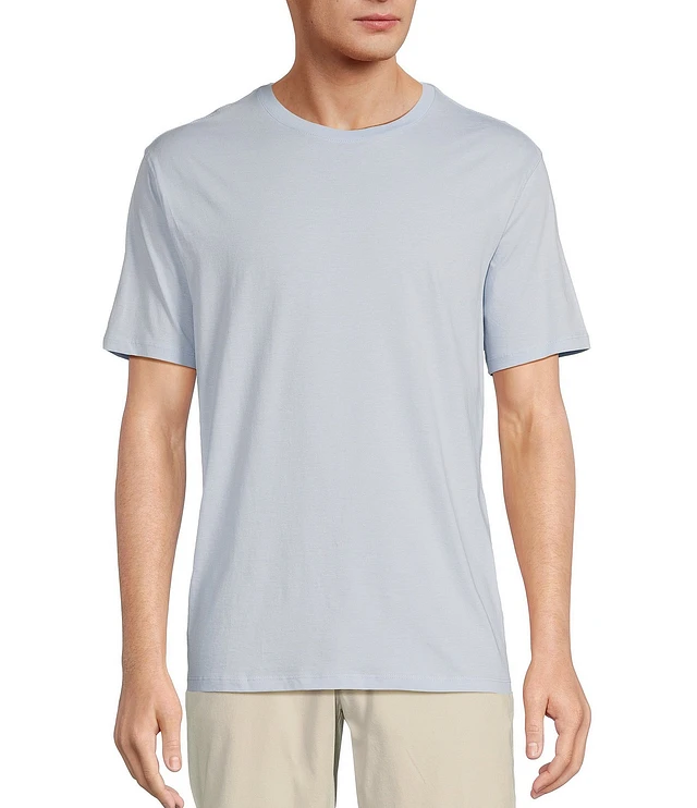 Roundtree & Yorke Big & Tall Solid Cloud Short Sleeve Crew