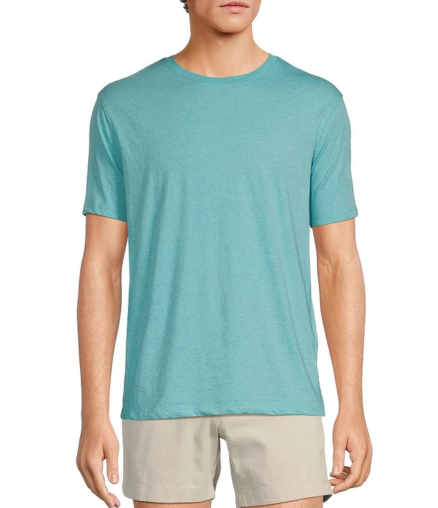 Roundtree & Yorke Big & Tall Solid Cloud Short Sleeve Crew