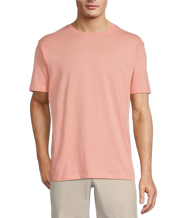 Roundtree & Yorke Big & Tall Solid Cloud Short Sleeve Crew