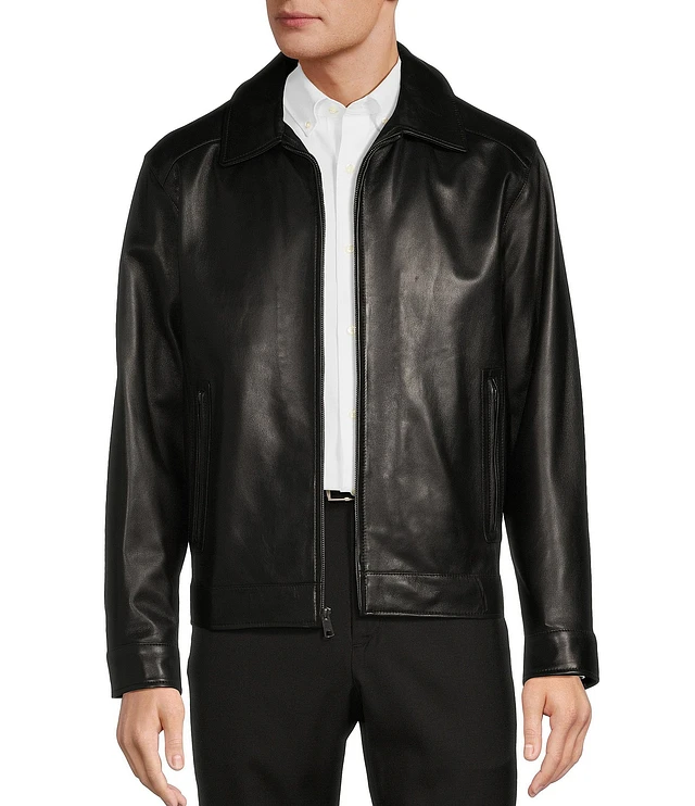 Roundtree & Yorke Lamb Hipster Leather Jacket | Liberty Center