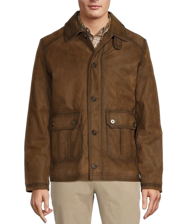 Roundtree & Yorke Multi-Pocket Hipster Leather Jacket | Liberty Center