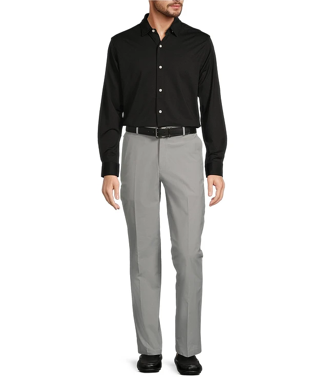 Roundtree & Yorke Performance Andrew Straight Fit Flat Front